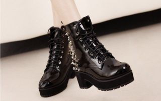 2012 Hot Jeffrey Campbell lace the of rivets thick crust waterproof 