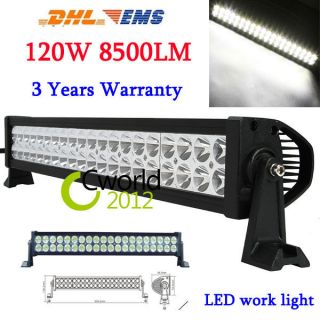 120w 8500LUM led work Driving light bar For JEEP SUV Mine Offroad lamp 