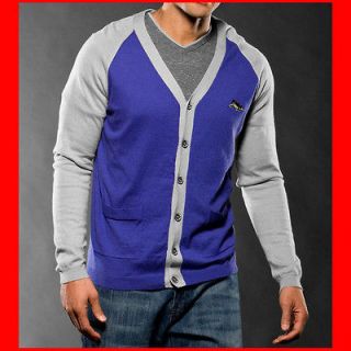 NEW Oakley O Jupiter Mens Sweater Blue Cardigan Silk Cashmere Blend 