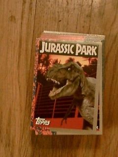 incomplete set of jurassic park 1 movie trading cards and