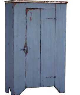   PRIMITIVE PAINTED COUNTRY FARMHOUSE DISTRESSED PINE CABINET PINE