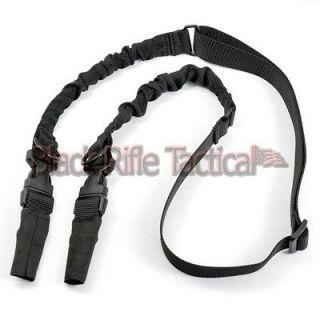 Black Rifle Two Point Tactical Bungee Gun Sling w/ Double QD Buckle 