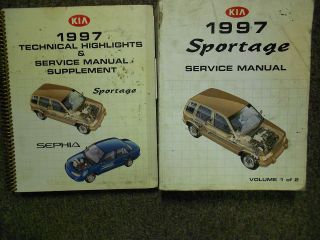 1997 KIA Sportage Service Repair Shop Manual Set 97 Factory OEM