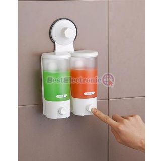 Double Shower Soap Lotion Dispenser With Wall suction NEW