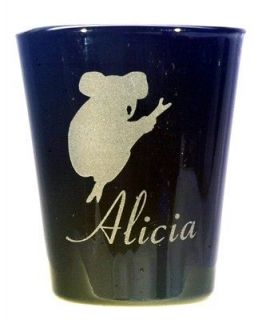 Personalized Shot Glass Customized with name and Koala Bear Design