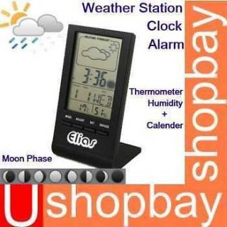 Digital LED Weather Station Thermometer, Humidity & Clock for Kids 