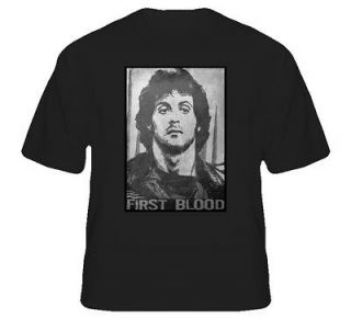 Rambo First Blood Stallone classic movie war t shirt
