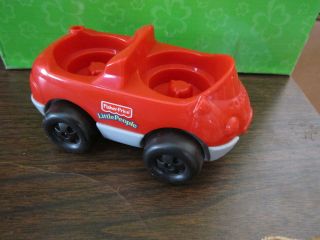 Fisher Price Little People Red car replacement garage airport city 