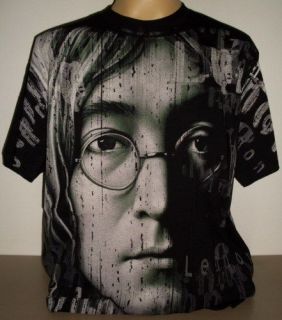 John Lennon Beatles All Over Print T Shirt Size M new