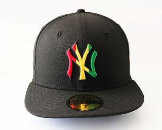 New Era 5950   New York Yankees RASTA   MLB Baseball Cap Hat