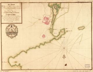 1755 map of Colombia, Santa Marta Plano del puerte de Sta. Marta 