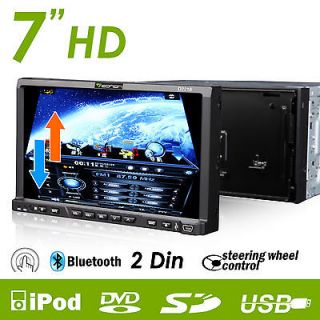   inch LCD HD 2 Din Car Stereo Touch FM iPod Radio DVD Player Bluetooth