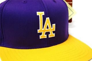 1958 Los Angeles LA Dodgers Lakers Colors Snapback Cap Hat Purple and 