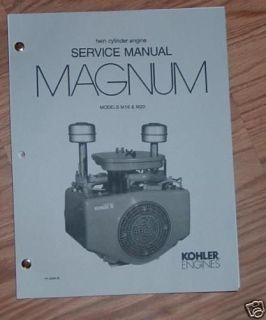 kohler m18 m20 horizontal shaft engine service manual expedited 