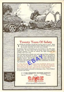 1925 j i case 20 year threshing machine ad racine