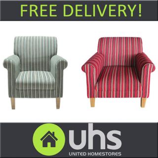 chinille strip feature armchair teal or red stripe chair more options 