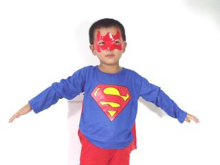 kid superman outfit costume3,4,5,6​,7Y/O S,M.L105 125cm Halloween 