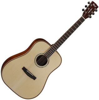 NEW CORT ALL SOLID AS E4 SPUCE TOP NATURAL DREADNOUGHT ACOUSTIC GUITAR 