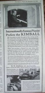 1925 antique kimball piano george liebling ad 