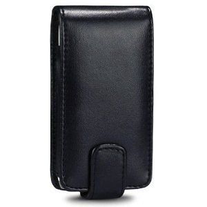 Black Leather Flip Case for LG Optimus L5 Dual E615 Phone Cover Guard