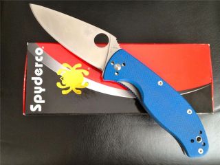 Spyderco Tenacious Blue G10 Limited Edition Knife C122GPBL