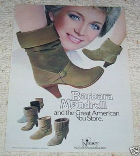 1984 kinney shoe shoes boots barbara mandrell 1 page ad