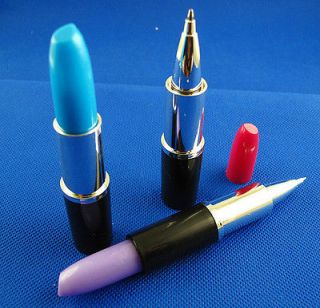 Lipstick Shape Ball Point Pen Red Purple blue3 color for you 