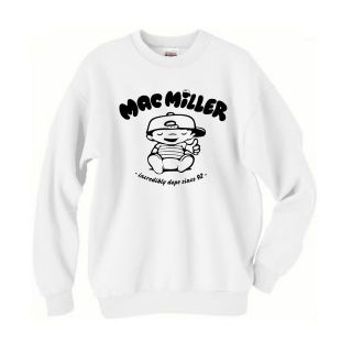 MAC MILLER Crewneck Sweatshirt most dope wiz khalifa illest thumbs up 