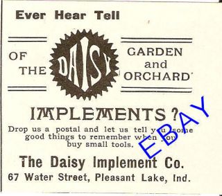 1894 daisy garden orchard implement ad pleasant lake in returns