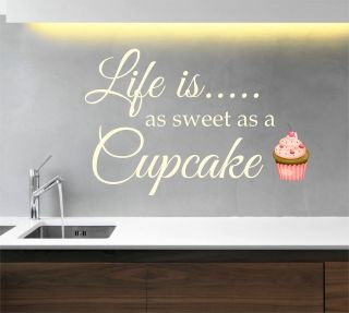   is as sweet as a Cupcake Kitchen Wall Art Sticker, Decal, Graphic K23