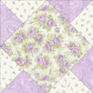 Kaufman Pristine 2 Lavender Violet Purple Shabby Rose Floral Quilt Kit 