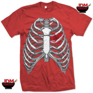 JDM Mad Tyte RED T Shirt   TURBO HEART IN CHEST Rib Cage Boost Love 