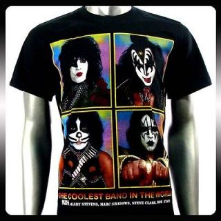 Kiss Hard Rock n Roll Music Band Retro T shirt Sz XL Ki18