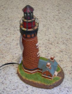 alsy lighthouse stained glass handpainted new lamp 