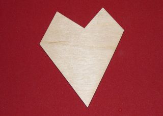 Edgy Heart Shape Flat Unfinished Wood Craft Cut Outs Variety Sizes 