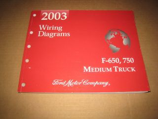2003 Ford F650 F750 truck electrical wiring shop service dealer manual