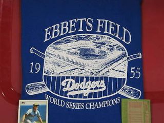 Brooklyn Dodgers Ebbets Field 1955 World Series ChampionsTee Shirt XL 