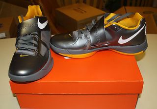 NIKE ZOOM KEVIN DURANT IV SIZE MENS 8 COOL GRAY/DEL SOL YELLOW NEW IN 