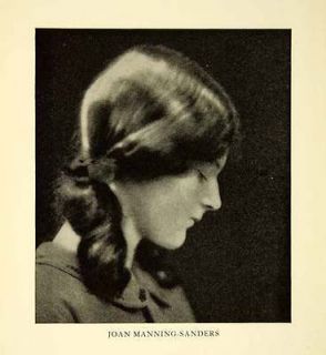 1931 Print Joan Manning Sander​s Artist Portrait Profile Young Woman 