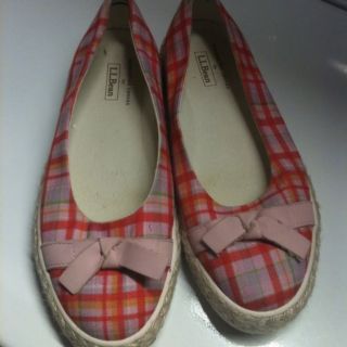 llbean plaid summer canvas espadrilles plaid 8 m time left