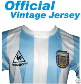 1986 retro argentina shirt maradona 86 soccer jersey xl from
