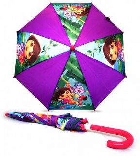 Dora The Explorer Boots Jungle Swing Purple Umbrella Brolly Rain 
