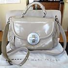 NWT Authentic Marc by Marc Jacobs Patent Exploded Dot Lock Rue Handbag 