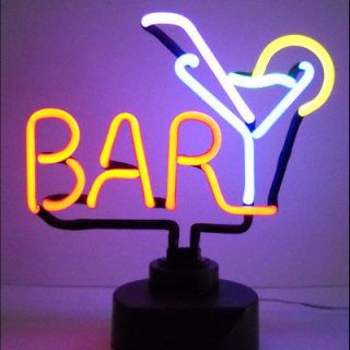 bar martini neon sculpture man cave bar sign time left