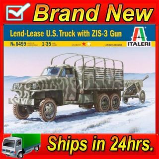 Italeri 556499 1/35 Lend Lease US Truck with ZIS 3 Gun Plastic Model 