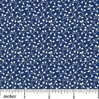 Yard Belle Provence Blue With Vines Northcott Cotton Fabric 2876 49