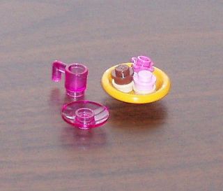 NEW Lego Food Lot Pink Cup, Dish Cupcakes Dessert Treats for Girl 