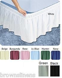 NIP King Size Navy with White Pinstripe Bedskirt RALPH LAUREN 100% 