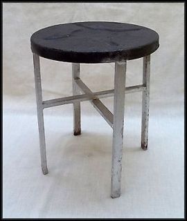 Milking Stool Milk Parlor Dairy Can Step Kitchen Metal Chair FREE 