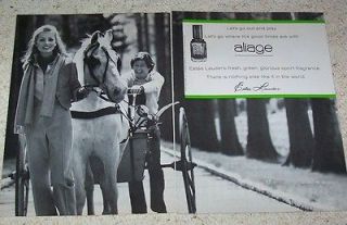 1977 advert   Estee Lauder Aliage CUTE horse girl guy Skrebneski photo 